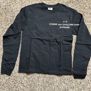 Supreme Comme Des Garçons Long Sleeve Black